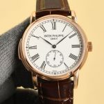 PATEK PHILIPPE Best Edition with 9015 Movement Gold Italian Cowhide Watch Strap 40mm Watch